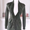 Rebecca Taylor  Wool Fringe Cardigan Knit Peplum Size M Photo 0