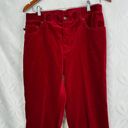 Krass&co Lauren Jeans  Ralph Lauren Red Velvet Flared Bootcut Vintage Y2K Jeans Size 8 Photo 3