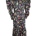 Black Halo  NEW Nadir Puff Long Sleeve Floral Ruffle Dress Garden Glow Black 10 Photo 0