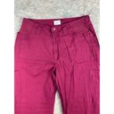 Only  Necessities 16WP Pants Cargo Reddish Pink Pockets Elastic Zip Straight Photo 6