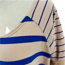 Volcom  Half Sleeve Striped Boat Neck Sweatshirt Womens Small Photo 1