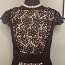 Jessica Simpson NWOT  Black Lace w/ Nude Lining Cap Sleeves Women’s Dress Size 10 Photo 1