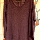 Lane Bryant Asymmetrical Sparkly Purple Sweater Photo 1