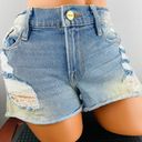 Frame  Le Cutoff Distressed Light Wash Sandblasted Jean Shorts Women's 25 TAFFS Photo 1