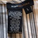 BCBGMAXAZRIA Fitted stripped top with cap sleeves size L Photo 3