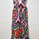 Nasty Gal  Boho Print Scallop Trim Cutout Maxi Dress Size 0 Multicolor UK 4 Photo 2