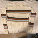 SO Striped White And Multicolor Sweater Photo 0