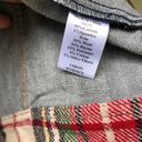 Coldwater Creek Denim Jean Jacket with tartan accent M Petite Photo 3