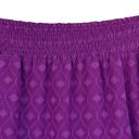 Bar III  Large A-Line Mini Skirt Smocked Waist Lined Ruffled Hem Fuchsia New Photo 2