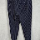 Lane Bryant  pants womens 16 blue pinstripe high rise tapered leg preppy nautical Photo 4