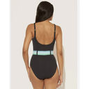 Bleu Rod Beattie  Belted Black Tank One Piece Swimsuit Black 12 NWT Photo 4