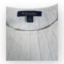 Brooks Brothers  Women 100% Cashmere Sweater | Cable Knit | White Cream Photo 6