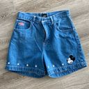 Disney Vintage 90s rare  Mickey Mouse high rise denim jean shorts 26 Photo 0