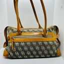 Dooney & Bourke Vintage  Tan Denim Monogrammed Lock & Key Pockets Shoulder Bag Photo 12