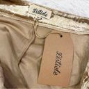 Listicle  Boutique Golden Taupe Crushed Velvet Skort Medium NWT Photo 7