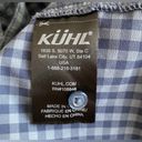 Kuhl  Ezra Gingham Abyss Button Front Shirt Top Size Extra Large Photo 3