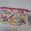 Clinique  Glasses Print Cosmetic Makeup Bag Zipper Pouch Travel Cute Pencil Case Photo 2