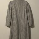 Jill Jr. Grey and Cream Striped Wool Double Breasted Coat Size L Photo 6