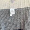 kim rogers NWT  M Colorblock Crew Neck Black White Sweater Photo 4