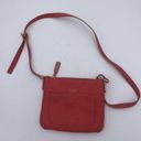 Isaac Mizrahi  Coral Pebbled Leather Convertible Crossbody Shoulder Bag Purse EUC Photo 0