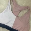 Anthropologie ALLFENIX  Color Block Three Stone Sports Bra Medium Pink Gray Photo 1