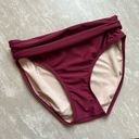 [DM Fashion] Maroon Banded Midrise Swim Bottoms Photo 4