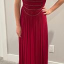 BCBGMAXAZRIA Red Beaded Gown Photo 1