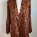 INC  International Concepts Cheetah Double Breasted Blazer Sz M Mob Wife Photo 3