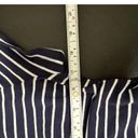 Isabel Maternity  Navy Blue White Striped T-Shirt Midi Dress Women's Size Large L Photo 7