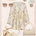 Alexis  Behati Dress in Floral Embroidered Medium New Womens Floral Mini Photo 10