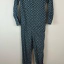 Anthropologie  Alexandra Farmer | Flannel Lounge Jumpsuit Green and Blue Size XS Photo 2