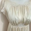 Vintage 40’s style Satiny Nylon/ Lace Maxi Nightgown Flutter Sleeves M Size M Photo 1