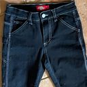 Dickies  womens/girls black cargo denim jeans skinny leg 23” waist workwear Photo 8