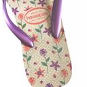 Havaianas Top  𑁍 Flower Print Flip Flops 𑁍 Brazilian Beach Sandals 𑁍 Purple Photo 3