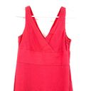 J.Crew  Sz 6 Petite Dress Pink 100% Silk Sleeveless V Neck Crossover A Line Midi Photo 2