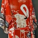 Flamingo Boho Vibes Floral  Kimono Robe Beach Cover Up Festival Wear Photo 11