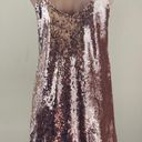 Champagne Sequin Slip On Sweetheart Dress Gold Photo 6