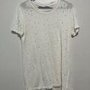 IRO  Linen Clay Distressed Cut-Out Ivory T-Shirt Size Small Photo 4