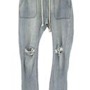 One Teaspoon  Women's Blue Montana Shabbies Drawstring Boyfriend Jeans Small Photo 1