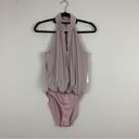 Vanilla Star Jeans Vanilla Star | Mauve High Neck Pleated Bodysuit Size Medium NWT Photo 1