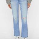 frame denim NWT Frame Le High Straight Demarco Rips Denim Blue Jeans Size 33 Photo 0