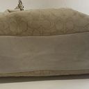 Coach  Large Lexi Shoulder Bag Tote Purse Signature Canvas Ivory & Beige Photo 8