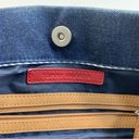 Tommy Hilfiger  Vintage Blue Canvas Denim Plaid Tote Bag Photo 14