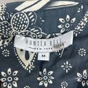 Hunter Bell RTR 
Hattie Dress White/Blue Floral Print Sz Medium MIDI long sleeve Photo 2