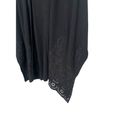 Chico's  Ruana Sweater Cardigan Black Embroidered Eyelet Oversized Poncho Size S/M Photo 1