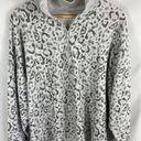 Aerie  Animal Print 1/4 Zip Oversized Sweatshirt Size Large Photo 1