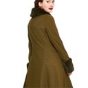 Modcloth NWT  Voodoo Vixen Air of Sophistication Coat Size 12/14 Olive Green Photo 1