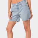 Edikted NWT  LONG JORTS TOMBOY LOW RISE 100% COTTON MEDIUM-LIGHT WASH Photo 2