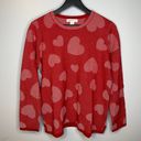 Coldwater Creek Fresh Red Lots of Love Sweater Photo 0