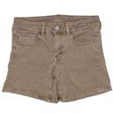 American Eagle  Outfitters Super Stretch Twill X Midi Shorts Khaki Tan Size 6 Photo 1